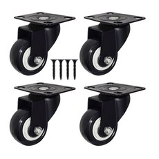 철물파크 블랙 베어링 4개입 세트 바퀴 구르마 캐스터 고정 회전 브레이크, B-02 2인치 회전(4개입)
