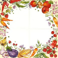 야채식탁 냅킨 5장 K-33-031