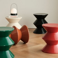 베스트리빙 라운드 모래시계 스툴 보조의자 다용도 테이블 2단/3단 5colors, 1개, 3단/블랙