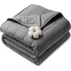 HCOIW 성인용 무게 담요 - 15파운드(약 6.8kg) 60인치 x 80인치 퀸 사이즈 수면용 고급 담요 세탁기 사용 가능 부드럽고 통기성 좋은 쿨링 (고급 유리 구