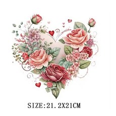 다리미로 붙이는 옷스티커 의류 열전사지 프린트 하트시리즈(5종옵션), 1개, 하트시리즈601번