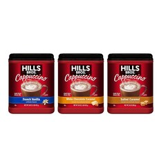 Hills Bros. 카푸치노 믹스 – 풍부하고 거품이 많은 커피하우스 시음 인스턴트 음료 믹스 - 빠르고 쉬운 준비 - 핫 & 아이스 음료 및 크리밍 커피에 적합 - 풍부한