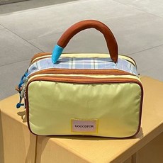 GOOODFOR 格紋大容量化妝包