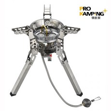 台灣黑熊 Pro Kamping 領航家 暴焱爐 ３爐頭 瓦斯爐 3.4kw 總代理公司貨, 1個, 不鏽鋼