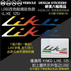 【硬漢六輪精品】 改色貼 燒鈦色, 1個, LIKE125