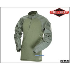 【野戰搖滾-生存遊戲】美國 TRU-SPEC TRU 戰術反應青蛙裝上衣65/35迷彩T恤迷彩服工作服特勤特警服, 軍綠色,XS, 1個