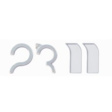 鍍鉻銀 23吋輪框尺寸鋼圈車標 輪胎尺寸貼標 車身裝飾貼紙, 23''貼標1入