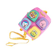 JB World Pororo 點四口袋背包防走失兒童背包幼兒 Pororo 背包防走失兒童包, Pororo Point 四口袋背包 - 粉色