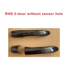 메르세데스 벤츠 C클래스 W205 AMG GT 2도어용 15+ 리얼 카본 파이버 추가 스타일 외부 도어 핸들 커버 LHD, 02 RHD 2D no hole