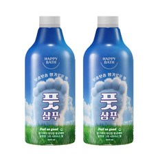 해피바스 필쏘굿 풋샴푸 리필 500ml, 2개