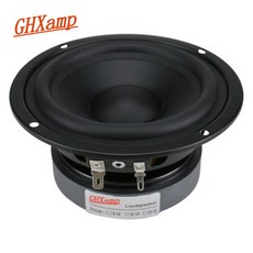 GHXAMP 4.5 인치 115mm Hifi 미드베이스 스피커 80W 중간 우퍼 책장 자동차 오디오 고무 가장자리 1PC