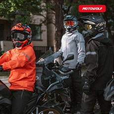 모토울프 신형 MDL0403B 경량 상하의세트 오토바이 레져 사람 우비 우의, M, 블랙
