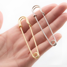 픽스홈 바지 사이즈 조절핀 허리 줄이기 대형 옷핀 이불 고정 실버 골드 블랙, 10개, 실버 100mm