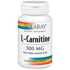 SOLARAY 左旋肉鹼素食膠囊 500mg, 30顆, 1罐