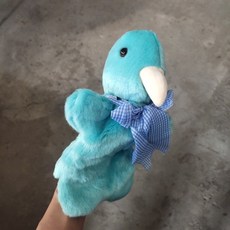 판다손인형 인형극 동물 역할놀이 손인형 연극 놀이 장갑 토끼, 9. 라이트 블루 버드, 1개