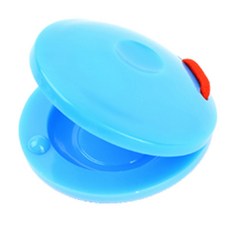 유아원 음악치료 소리자극 박자감 컬러 캐스터네츠 보조악기 맑은소리 춤반주용 체험, 5개, 스카이블루