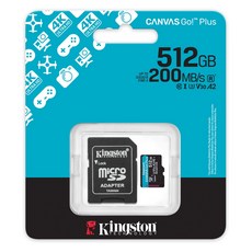 Kingston 金士頓 Canvas Go! Plus microSD 記憶卡 A2 U3 V30 高速記憶卡, 512GB, 1個