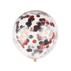 탱탱볼 말랑볼 빅볼 아기공 스퀴즈볼 에어볼 구멍공, 10 PCS, 12 Inch, Black Red