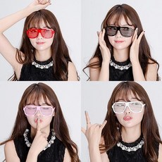 (셔터쉐이드안경)파티 안경 생일 클럽, 1개, 핑크