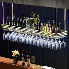 대형 와인잔 거치대 골드 홀더 업소용 천장 와인랙, A. 골드 60x35cm