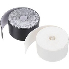 오버그립 테니스 라켓 손잡이 땀 흡수 그립 파티킬 머리 보호 테이프 프레임 가드 스티커 피클볼용, White&Black