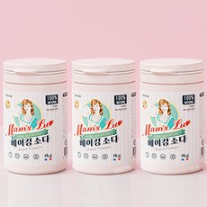 맘스럽 (초특가) 베이킹소다 1kg x 3통 프리미엄 용기형 천연세제 세탁세제 세정제, 3개