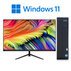 삼성 컴퓨터 본체 데스크탑 사무용 PC 모니터 포함 풀세트 윈도우11, i5-4570+24인치 풀세트, WIN11 Pro, 256GB, 8GB, 블랙
