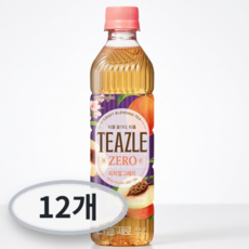 티즐 제로 피치얼그레이 500ml, 12개