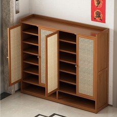 家用室外過道鞋櫃 電梯口入戶大容量玄關實木多層收納儲物鞋架, 1個, 其它款請聯繫客服