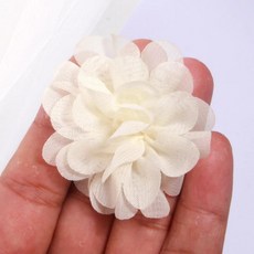 수제 작은 쉬폰 패브릭 인공 꽃 머리 웨딩 드레스 모자 홈 인테리어, 19. Cream