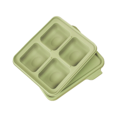 홍스마마 플래티넘 실리콘 이유식 큐브 이유식 준비물 얼음틀 아이스몰드 아이스 트레이 실리콘 몰드 마늘틀, 1개, 90ml, 옐로우그린