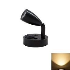12V LED 인테리어 조명 스위치 자동 자동차 Campervan 캠핑 램프 휴대용 보트 RV 액세서리, Black 3000K