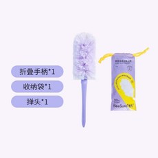 BeeSurg 靜電除塵泡泡撣 加長款 附5個刷頭 可摺疊, 1個, 刷頭摺疊刷杆1枚刷頭