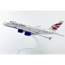 1:400 세계 모형비행기 항공기 에어버스 A380 A320 A350 외 16cm, 16_380_영국항공, 1개