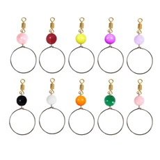 鳥用不鏽鋼脖套 - 多彩珠子裝飾，輕巧耐用，寵物鳥時尚配件, 一般, 1個