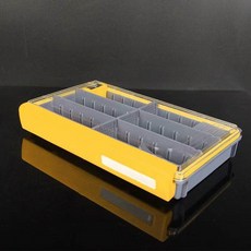 【釣友俱樂部】競技jig路亞餌盒配件盒收納盒 多功能盒, 1個, 3600(小號)黃色(自由分隔)