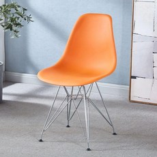 접이식 투명의자 인테리어 아크릴 스툴 화장대 카페 접이식의자, 오렌지, 1개