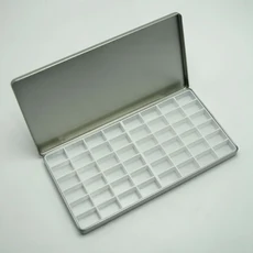 휴대용 수채화 물감 디펜서 양철 상자 팔레트 acuarela 액세서리 미술 용품 23cm, 03 48 Girds with Tin