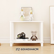 내일내꺼 다용도 선반 진열장, 2단, 화이트