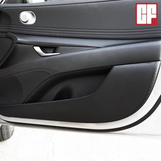 카프랜즈 호환 아반떼 CN7 도어커버 문콕방지 카본 튜닝 스티커, 카본 도어커버