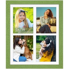 DUENPY 31.9x33.1cm12.2x13.1인치 폴라로이드 콜라주 프레임 폴라로이드 5.1x7.6cm2x3인치 미니 즉석 프린트 사진 12개의 구멍이 있는 미니 액자, 12x16（5x7 opening）, 초록색