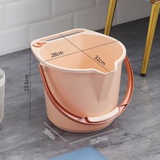 塑料手提水桶 加厚 可疊放, 小號橙色, 1個