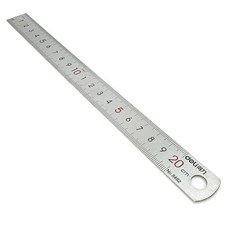 아이베란다 스텐 쇠자 직각 자 스틸자 두꺼운 델리 철자 PA 규격, 1개, 20cm