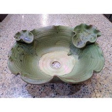 娟兒藝品 陶瓷花型臉盆, 1個