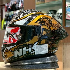 NHK K5R 魁儡 Wayang 亮面黑金 亞版安全帽 高通風 低風切 新兄弟帽店實體店, 1個