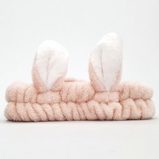 세안밴드 머리 핑크토끼 헤어밴드 세수 샤워