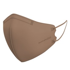 미엘 숨쉬고 스타일업 컬러마스크 대형 브라운 10매 귀가 편한 마스크, 무드브라운, 1개, 10매입