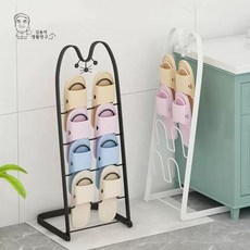 철제슬리퍼정리대 실내화스탠드 신발정리용랙, 1개, 흰색