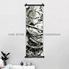 귀멸의칼날 아크릴스탠드 귀칼 장식 스크롤 그림 Kamado Tanjirou Tomioka Giyuu 홈 Kochou Shinobu 캔버스 포스터 선물, [00] 25x75cm(10x30inch), [53] gmzr25-25