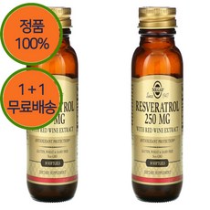 1+1 솔가 레스베라 트롤 적포도주 포도 껍질 뿌리 추출물 250mg 30젤, 1개, 30정